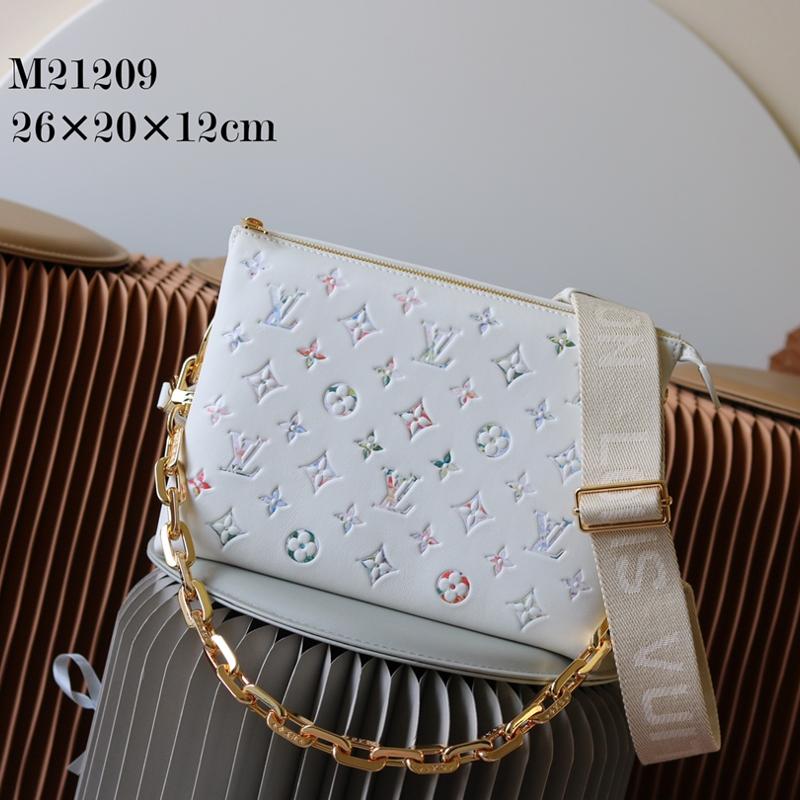 LV Handbags Clutches M21209 white color